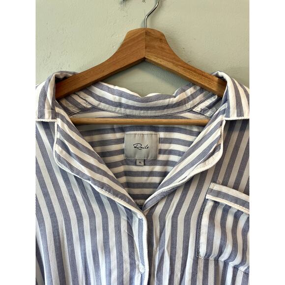 Rails Clara Pajama Set in Blue and White Bermuda Stripe - Picture 4 of 14